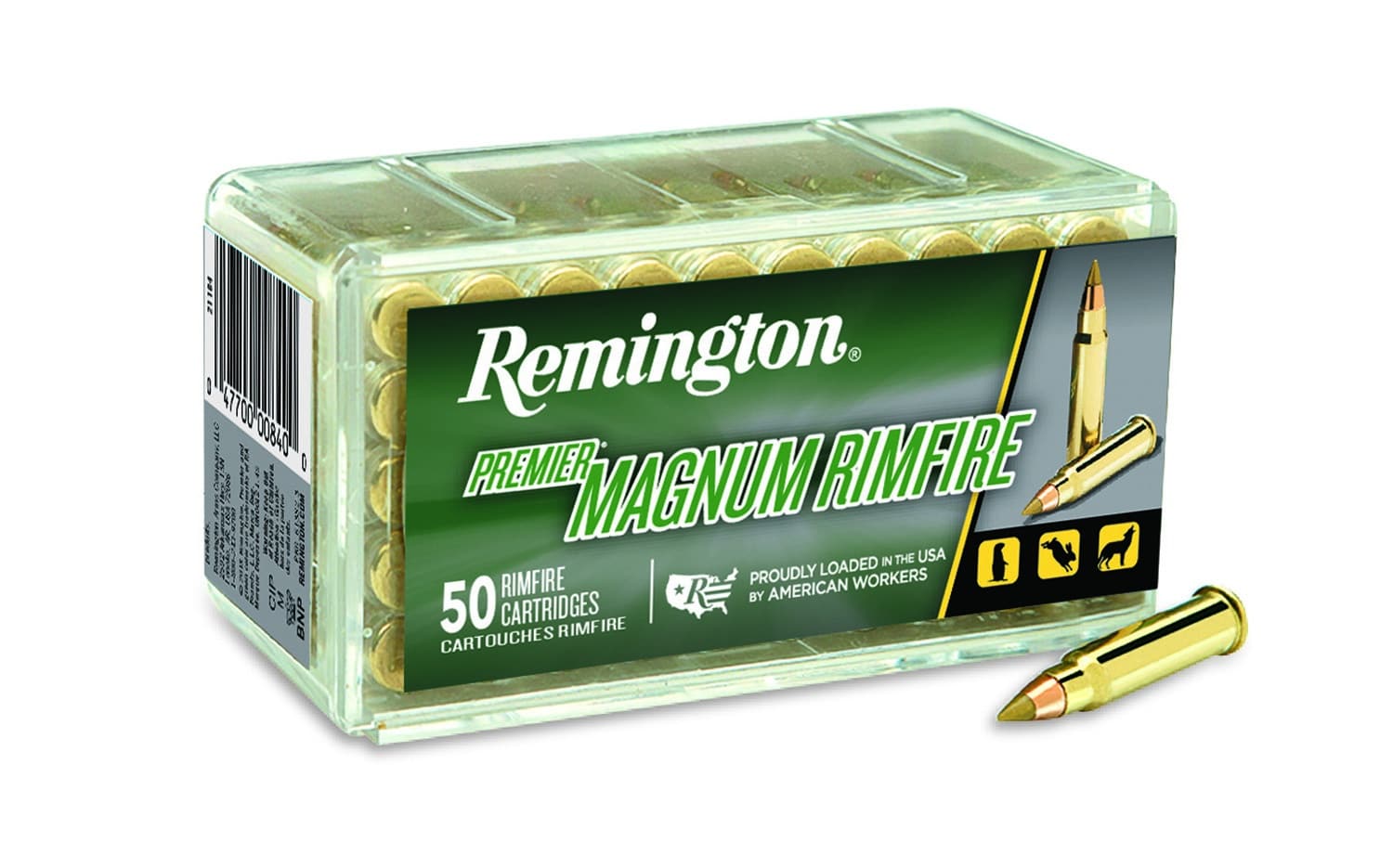 Remington Ammunition 20023 Magnum Rimfire 17HMR 17gr Jacketed Hollow Point 50 Per Box/40 Case