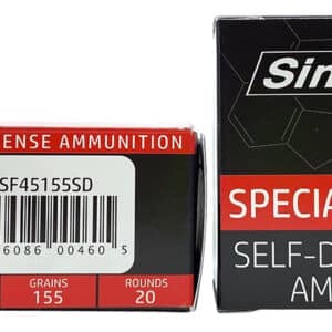 SinterFire Inc SF45155SD Special Duty (SD) 45ACP 155gr Lead Free Frangible Hollow Point 20 Per Box/10 Case