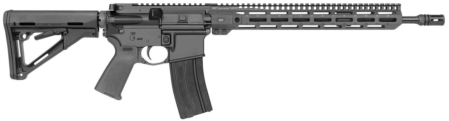 Midwest Industries MIFN16CRM14 Lightweight 223 Wylde 16" 30+1 Black Hard Coat Anodized Rec with 14" M-Lok Black 6 Position Magpul CTR Stock Black Magpul MOE Grip Right Hand