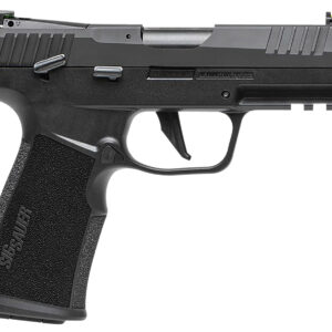 Sig Sauer 322CBAS P322  Compact 22 LR 20+1 4" Black Steel Threaded Barrel, Black Hard Coat Anodized Optic Ready/Serrated Slide, Black SS/Polymer Frame w/Picatinny Rail & Black Polymer Grips