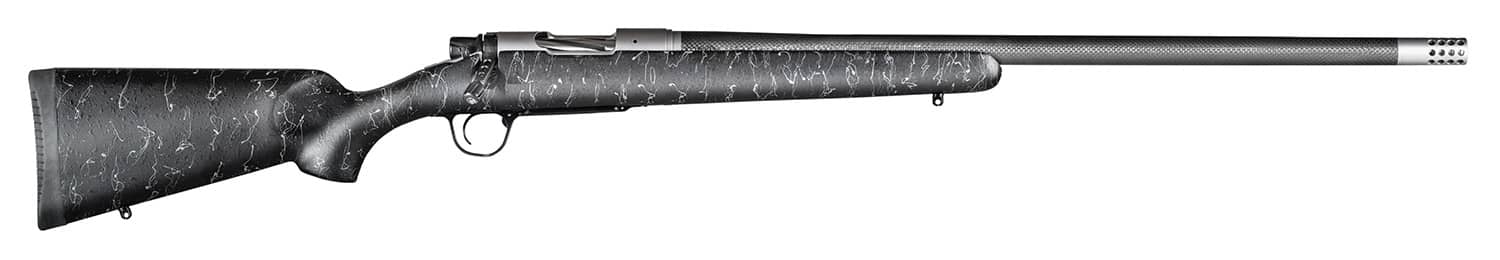 Christensen Arms 8010600500 Ridgeline 6.5 PRC 3+1 24" Carbon Fiber/Threaded Barrel, Tungsten Gray Cerakote, Black with Gray Webbing Stock