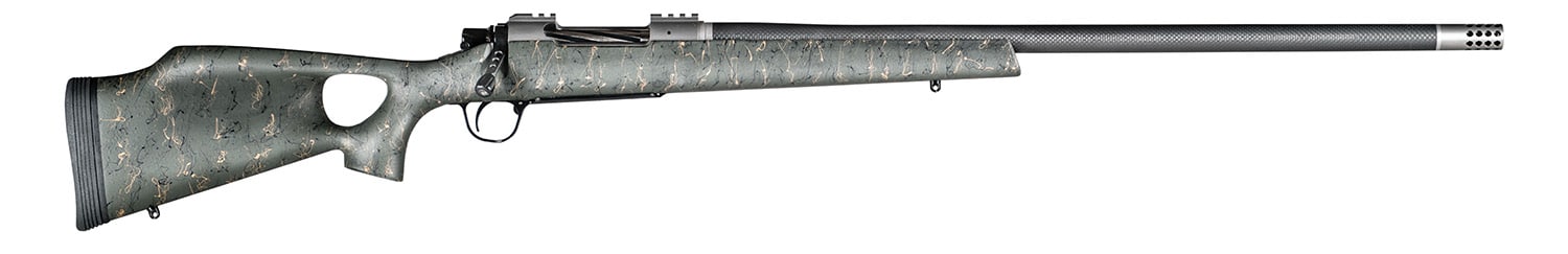 Christensen Arms CA10269315323 Summit TI Full Size 7mm Rem Mag 3+1, 26" Natural Titanium Steel Threaded Barrel, Natural Titanium Aluminum Receiver, Green w/Black/Tan Accents Fixed Thumbhole Stock