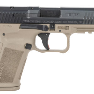 Canik HG7159N Mete SF Compact 9mm Luger 15+1, 4.19" Black Steel Barrel, Black Nitride Optic Ready/Serrated Slide, Flat Dark Earth Polymer Frame w/Beavertail & Picatinny Rail, Ambidextrous