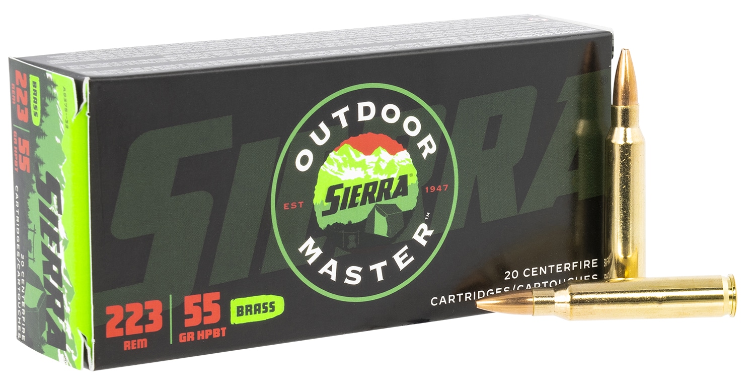 Sierra A937532 Outdoor Master 223Rem 5gr Hollow Point Boat Tail 20 Per Box/10 Case