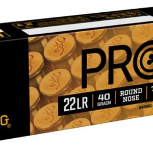 Browning Ammo B194122101 Pro22  22LR 40gr Lead Round Nose 100 Per Box/20 Case