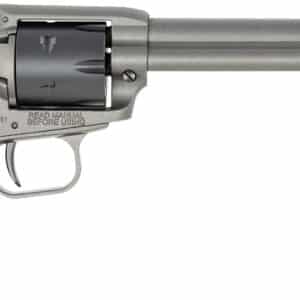 Heritage Mfg RR22C6 Rough Rider 22 LR 6 Shot. 6.50" Tungsten Gray Cerakote Steel Barrel & Frame, Black Satin Cylinder, Black Star Polymer Grip, Hammer/Thumb Safety, Exposed Hammer