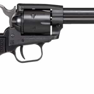 Heritage Mfg SRR22BS4PG Rough Rider  22 LR 6 Shot, 4.75" Black Satin Steel Barrel, Frame & Cylinder, Black Polymer Grip, Manual Thumb Safety, Exposed Hammer