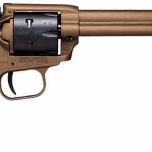 Heritage Mfg SRR22A6 Rough Rider 22 LR 6 Shot, 6.50" Burnt Bronze Cerakote Steel Barrel & Frame, Black Satin Cylinder, Black Polymer Grip, Hammer/Thumb Safety, Exposed Hammer