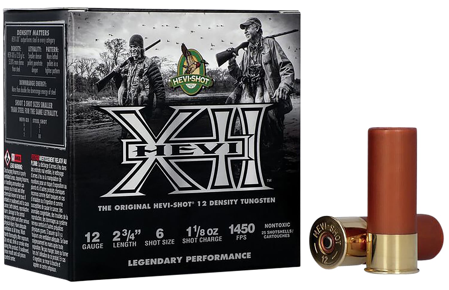 HEVI-Shot HS51316 HEVI-XII 12Gauge 2.75" 1 1/8oz Tungsten 6Shot 25 Per Box/10 Case