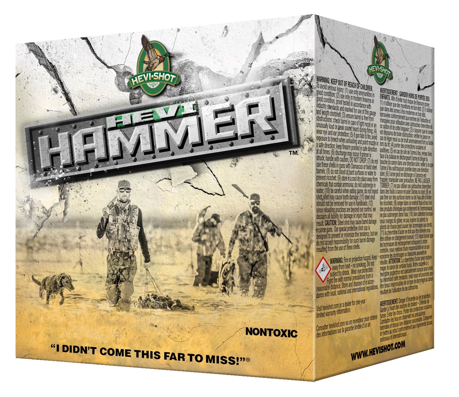 HEVI-Shot HS28302 HEVI-Hammer 12Gauge 3.50" 1 1/2oz 2Shot 25 Per Box/10 Case