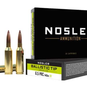 Nosler 43457 Ballistic Tip  6.5PRC 140gr Spitzer Boat Tail 20 Per Box/10 Case
