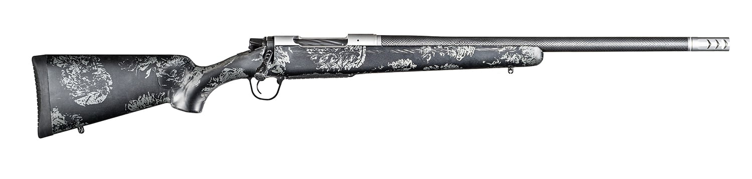 Christensen Arms 8010631300 Ridgeline FFT 6.8 Western 3+1 20" Carbon Fiber/Threaded Barrel, Stainless Steel, Black with Gray Accents Stock