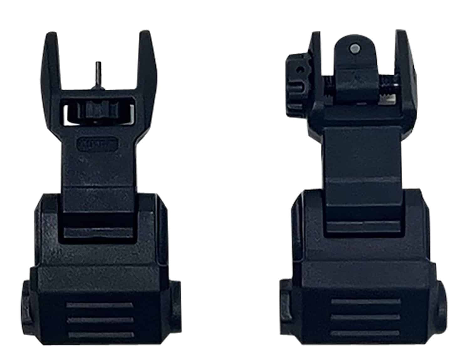 NcStar VG167 Picatinny High Profile Front and Rear Sight Set Black Polymer