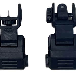 NcStar VG166 Picatinny Low Profile Front and Rear Sight Set Black Polymer