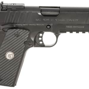 EAA GIRSAN 390605 MC1911 C Carry Frame 10mm Auto 9+1, 4.40" Black Steel Barrel, Blued Serrated Steel Slide, Black Steel Frame w/Beavertail & Picatinny Rail, Black Grip, Ambidextrous