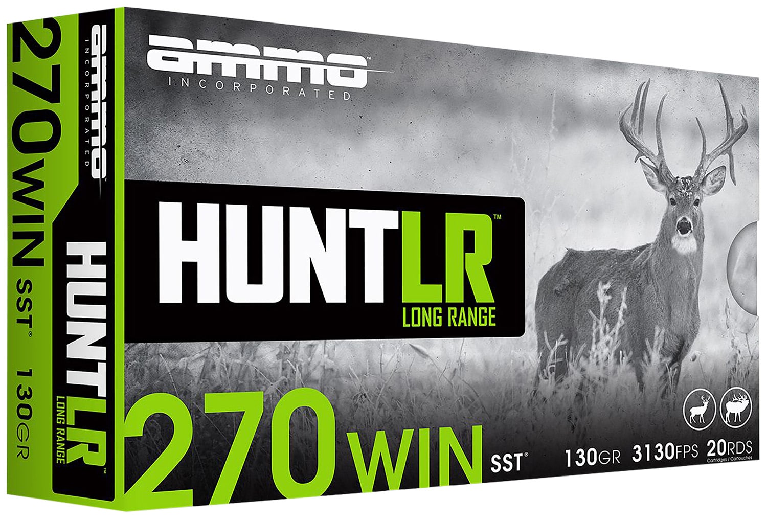 Ammo Inc 270W130SSTA20D Hunt Long Range 270Win 130gr Super Shock Tip 20 Per Box/10 Case