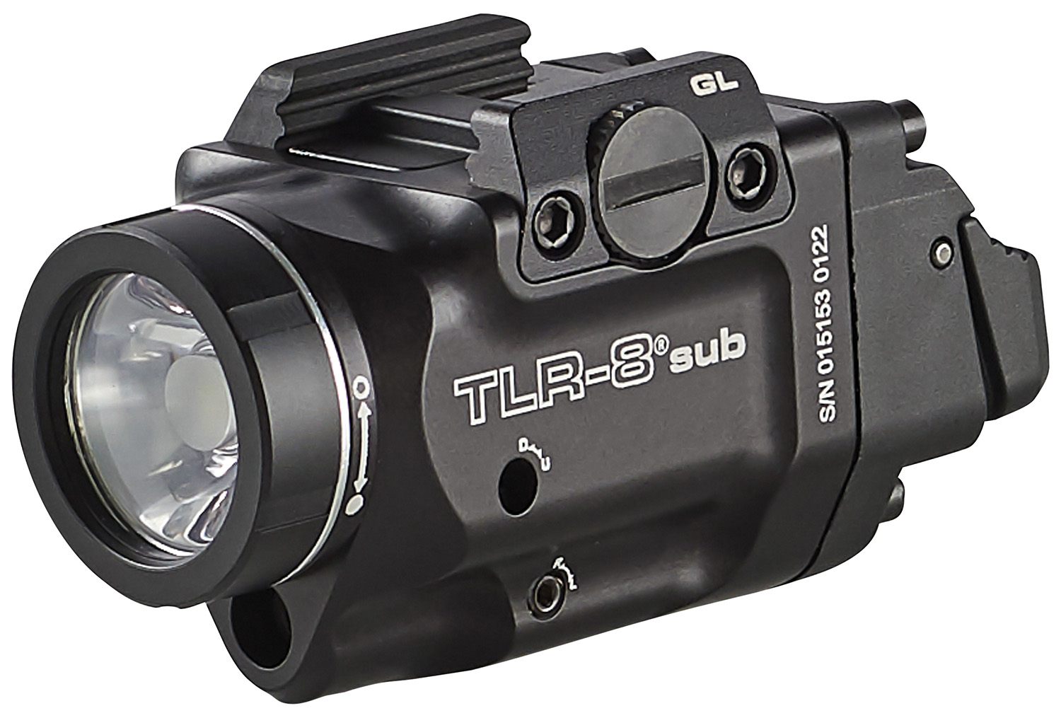 Streamlight 69411 TLR-8 Sub Gun Light with Red Laser Black Anodized 500 Lumens White LED Glock 43X