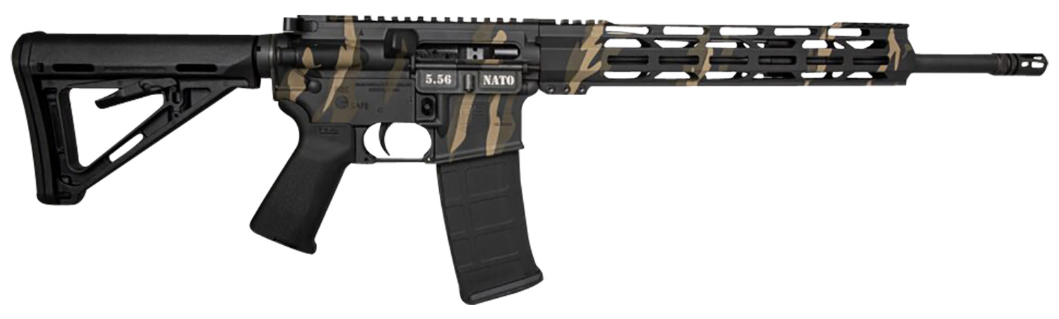 Diamondback DB1717K171 DB15 5.56x45mm NATO 30+1 16", Tiger Stripe Camo Rec, Black Magpul Carbine Stock & Grip
