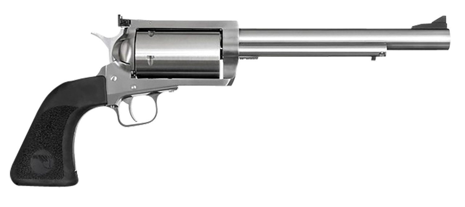 Magnum Research BFR350L7 BFR 350 Legend 6 Shot 7.50" Brushed Stainless Steel Barrel, Stainless Cylinder, Brushed Stainless Steel Frame, Black Rubber Grips, Exposed Hammer
