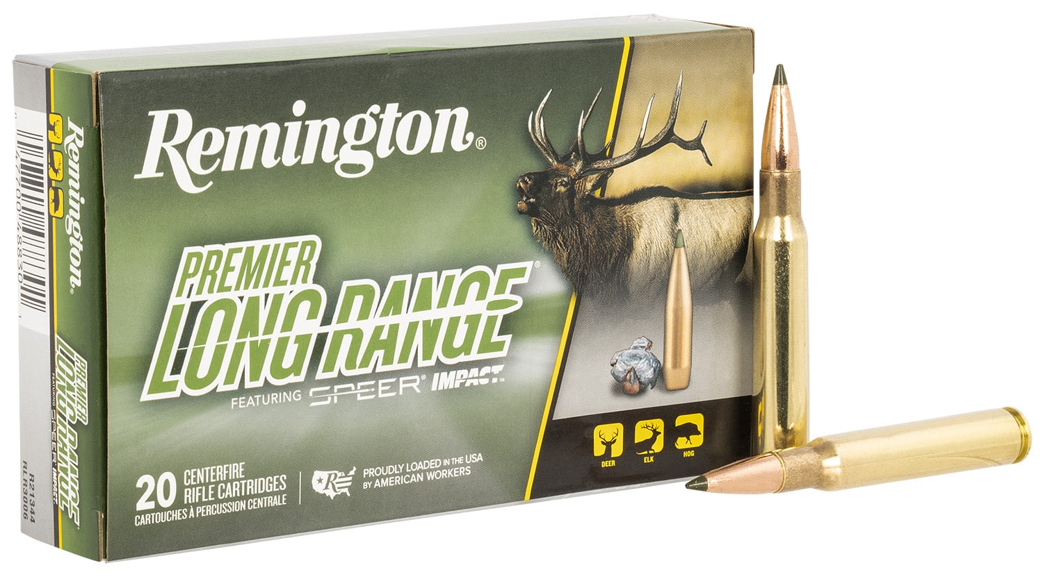 Remington Ammunition R21344 Premier Long Range 30-06Springfield 175gr Speer Impact 20 Per Box/10 Case