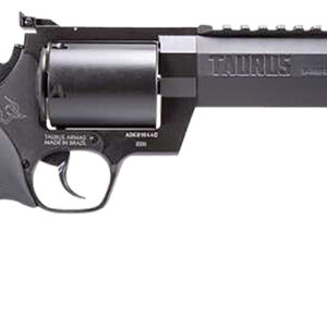 Taurus 2500061RH Raging Hunter Large Frame 500 S&W Mag 5rd 6.75" Black Ported/Target Crown Barrel, Matte Black Oxide Cylinder, Black Steel Frame Black Rubber Grip