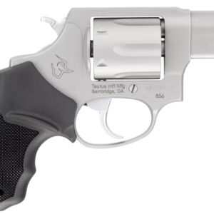 Taurus 2-85629-MA 856 *MA Compliant Small Frame 38 Special +P 6 Shot 2" Stainless Steel Barrel, Cylinder & Frame, Black Rubber Grip, Exposed Hammer