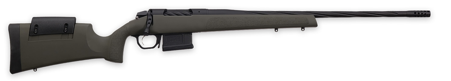 Weatherby 3WRXP65CMR4B 307 Range XP 6.5 Creedmoor 5+1 22" Fluted Barrel, Black Barrel/Rec, OD Green Synthetic Stock with Adj. Cheek Rest, Accubrake Muzzle Brake, TriggerTech Trigger