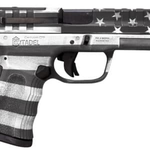 Citadel CITCP9USG Centurion CP9 Compact 9mm Luger 14+1 4" Black Steel Barrel, American Flag Gray Cerakote Optic Ready/Serrated Slide, Polymer Frame & Grip