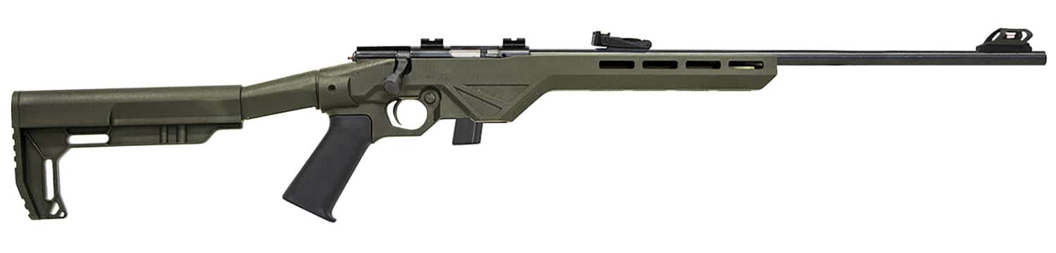 Citadel CIT22LRBLTODG Trakr 22 LR 10+1 18" Blued Steel Barrel & Receiver, OD Green Synthetic Stock