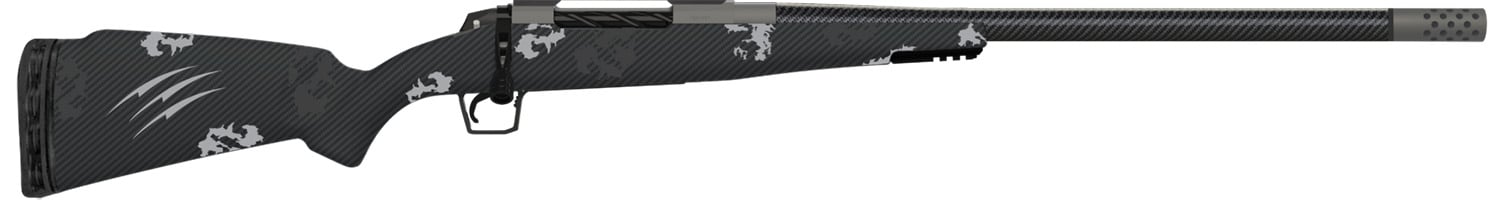 Fierce Firearms ROG300WIN24GP Carbon Rogue 300 Win Mag 3+1 24" Carbon Fiber Barrel, Glacier Cerakote Steel Rec, Phantom Camo Rogue Stock