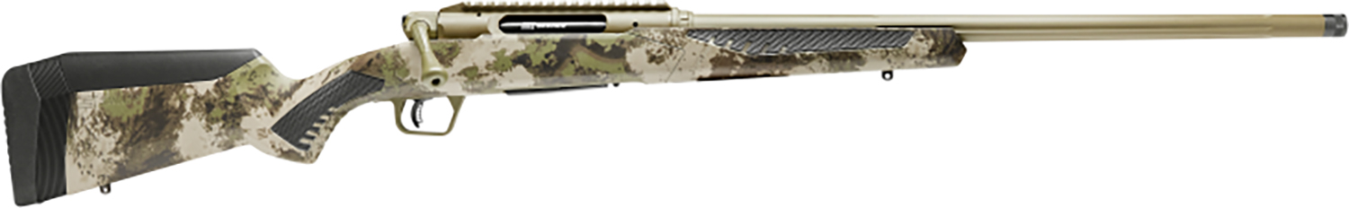 Savage Arms 58022 Impulse Big Game 6.5 Creedmoor 4+1 22" Threaded, Hazel Green Barrel/Rec, Woodland Camo AccuStock with AccuFit, Includes Detachable Box Mag