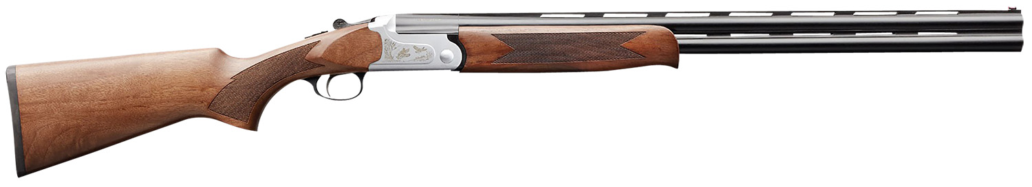 Charles Daly 930343 202 28 Gauge 3" 2rd 26" Blued Vent Rib Barrel, Silver Engraved Receiver, Walnut Wood Fixed Checkered Stock Right Hand
