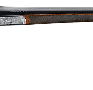 Charles Daly 930340 500  Full Size 20 Gauge Break Open 3" 2rd 26" Gloss Blued Side By Side Barrel, Silver Engraved Stainless Steel Receiver, Checkered Oiled Walnut Stock