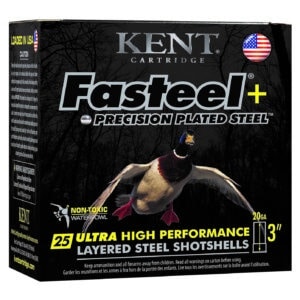 Kent Cartridge K203FSP282X4 Fasteel + 20 Gauge 3" 1 oz 2/4 Shot 25 Per Box/ 10 Case