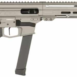 CMMG 99A68A2TNG Dissent MKGS 9mm Luger 33+1 6.50", Tungsten Gray Rec, Picatinny Brace Adapter, 5.50" M-LOK Handguard, Left Side Charging Handle, Zeroed Linear Comp, TriggerTech Trigger