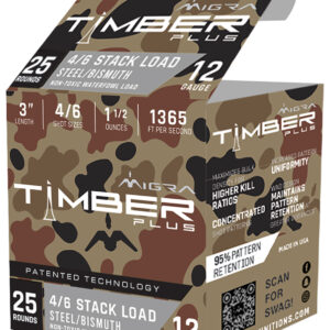 Migra Ammunitions M12SB46 Combinational 12Gauge 3" 1 1/2oz 4/6Shot 25 Per Box/10 Case