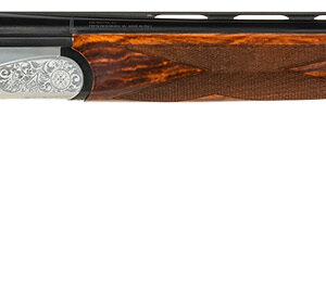 Fausti Usa, Inc 15803 Caledon 28 Gauge 2.75" 2rd 26" Blued Barrel, Engraved Stainless Rec, Wood Laser Grain Stock, Metallic Bead Sight