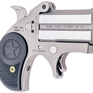 Bond Arms BASTB Stubby  22 LR 2rd Shot 2.20" Matte Stainless Steel Frame Black Textured Polymer Grips