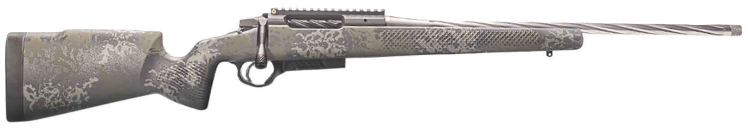 Seekins Precision 0011710155 Havak Element Full Size 308 Win 5+1 21" Stainless Fluted/Threaded Barrel, 20 MOA Rail w/Bubble Level Stainless Steel Receiver, Mountain Shadow Camo Fixed Synthetic Stock