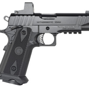 Girsan 395000 Witness2311 10mm Auto 15+1 5" Black Steel Barrel, Black Optic Ready/Serrated Steel Slide, Black Polymer Frame w/Beavertail & Picatinny Rail, Black Checkered Polymer Grip, Ambidextrous