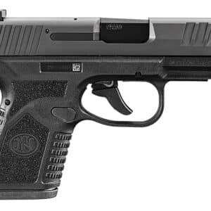 FN 66101412 Reflex Micro-Compact Frame 9mm Luger 10+1, 3.30" Black Target Crown Steel Barrel, Black PVD Serrated Steel Slide & Polymer Frame w/Picatinny Rail, Ambidextrous