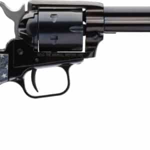 Heritage Mfg RR22B4USFLAG Rough Rider 22 LR 6 Shot, 4.75" Black Oxide Steel Barrel, Black Oxide Zinc Alloy Frame, Black Oxide Cylinder, US Flag Grip Manual Safety, Exposed Hammer