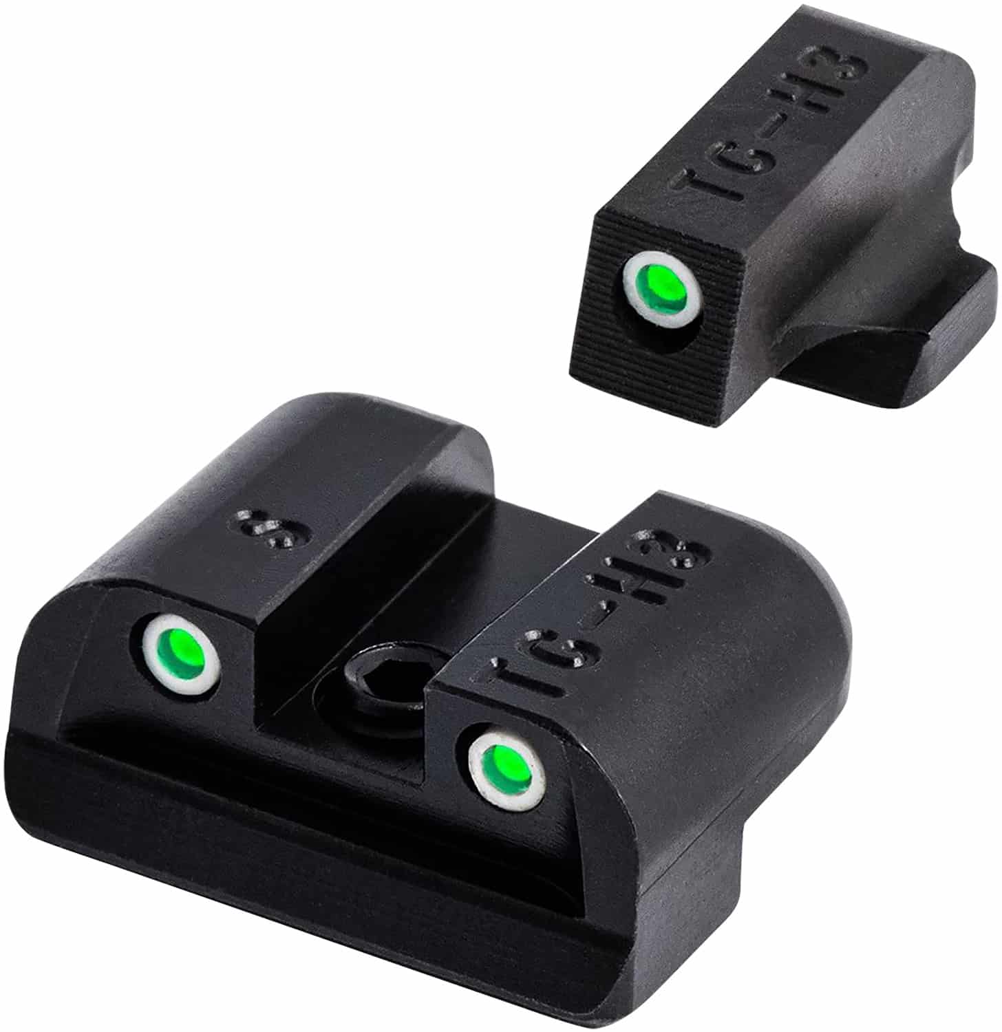 TruGlo TG231S2 Tritium Black | Green Tritium Front Sight Green Tritium Rear Sight