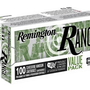 Remington Ammunition R23979 Range Value Pack 9mmLuger 115gr Full Metal Jacket 100 Per Box/5 Case