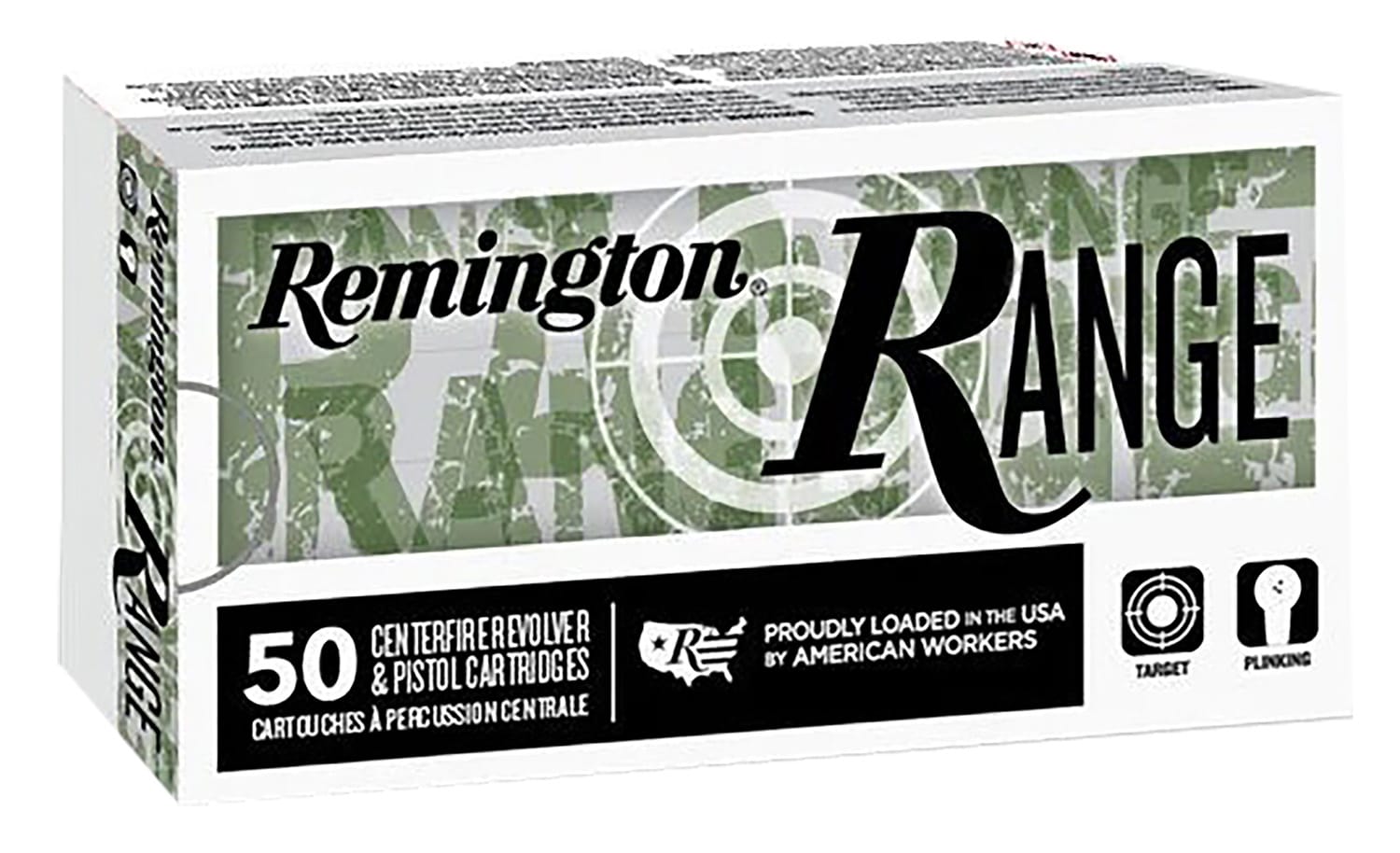 Remington Ammunition R27781 Range 40S&W 180gr Full Metal Jacket 50 Per Box/20 Case