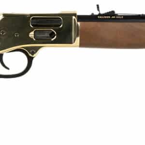 Henry H006GCL Side Gate 45 Colt (LC) 10+1 20" Blued Octagon Barrel, Polished Brass Rec, American Walnut Stock, Adj. Sight, Large Loop Lever