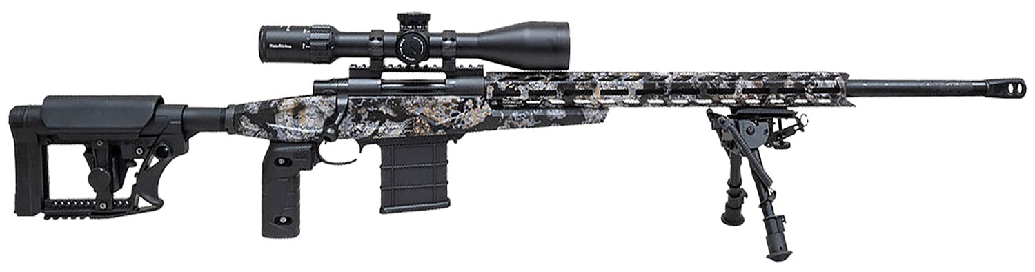 Howa HCRA65CSKY M1500 APC Chassis 6.5 Creedmoor 24" Heavy Barrel 10+1 (3), Kryptek Skyfall Camo, Luth-AR MBA-4 Stock with Aluminum Chassis, 4-16x50 Scope, Bipod & 2 Grips