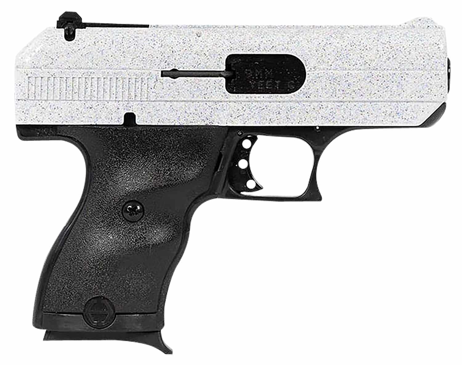 Hi-Point 916WHSP C9 9mm Luger 8+1 3.50" Black Steel Barrel, Hydro-Dipped White Sparkle Serrated Slide, Black Polymer Frame, Black Polymer Grips