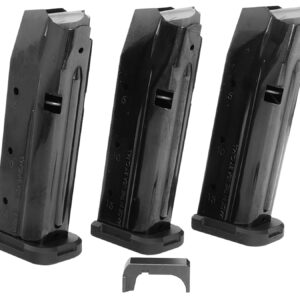 Shield Arms S15COMBOG33M1C S15 Magazine Gen 3 Combo 15rd 9mm Luger Compatible w/Glock 43X/48 Black Steel 3 Pack