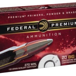 Federal P270P Premium 270Win 130gr Nosler Partition 20 Per Box/10 Case